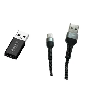 کابل تبدیل USB به USB-C ارلدام مدل EC-100C طول 1 متر به همراه تبدیل USB-C به USB