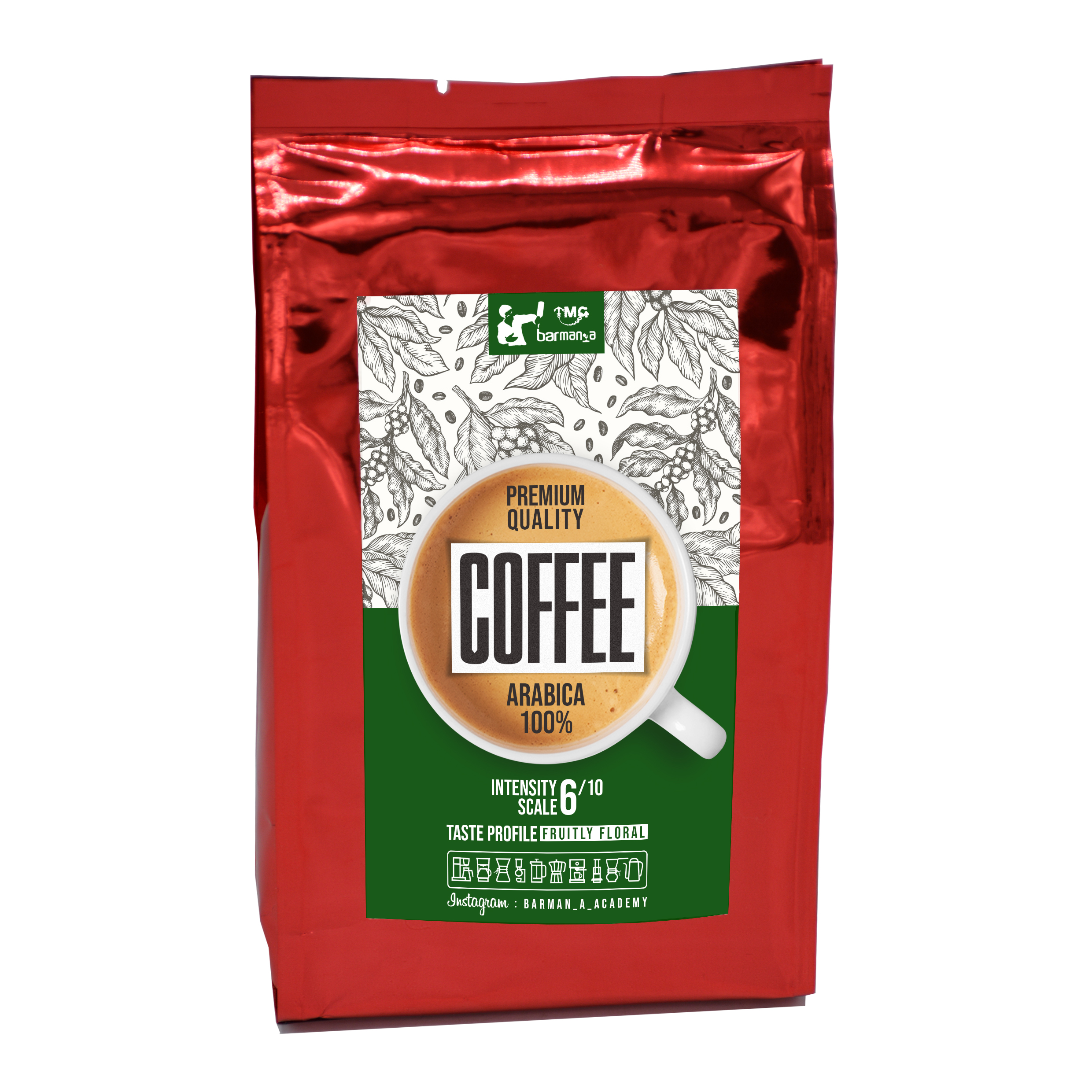 قهوه اسپرسو 100 % عربیکا بارمن - 250 گرم