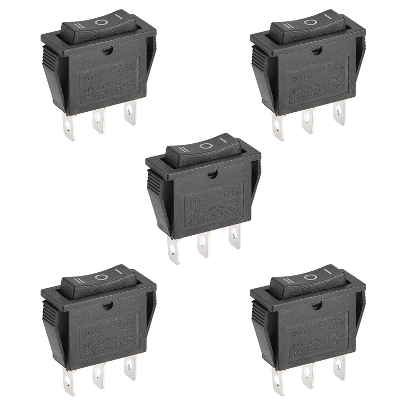 کلید راکر مدل 3 وضعیتی کد KCD3 بسته 5 عددی