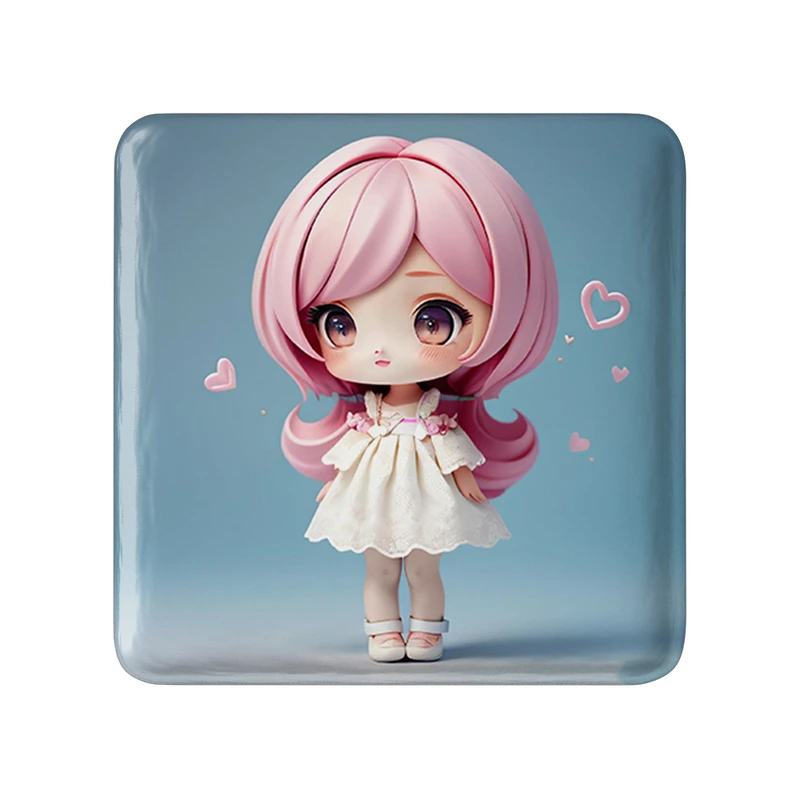 پیکسل خندالو طرح دخترانه (Girlish) مدل مربعی کد 36883