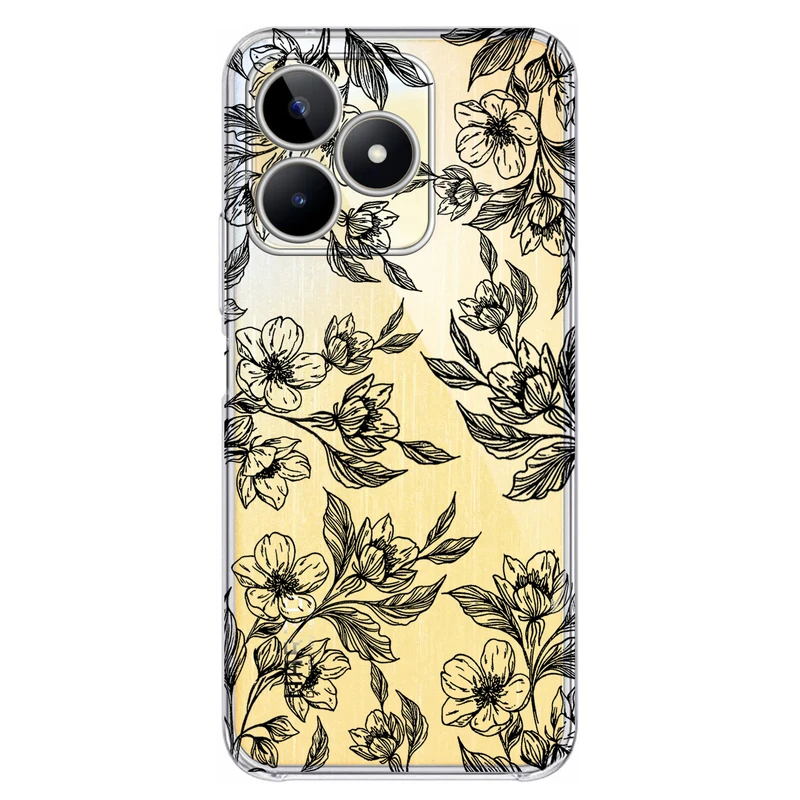 کاور مگافون طرح گل مدل C50-B مناسب برای گوشی موبایل ریلمی C53