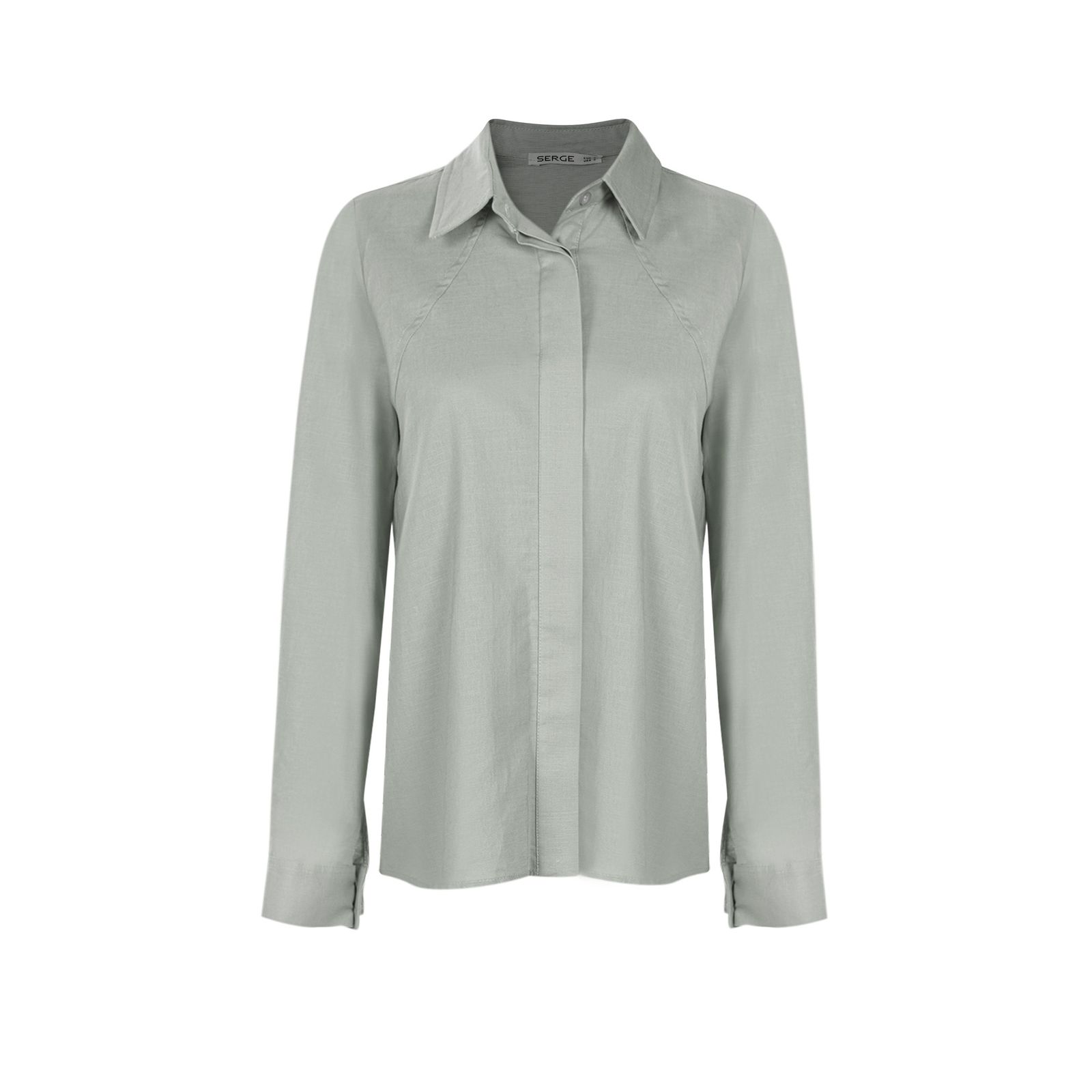 شومیز آستین بلند یقه انگلیسی زنانه سرژه مدل 207362 - - 1