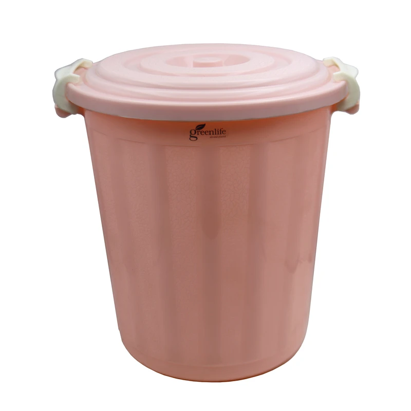 سطل گرین لایف مدل درب دار گرد کد YP-7500
