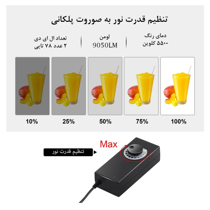 چادر عکاسی پلوز مدل Folding Portable 80W ابعاد 80x80 سانتی متر عکس شماره 9