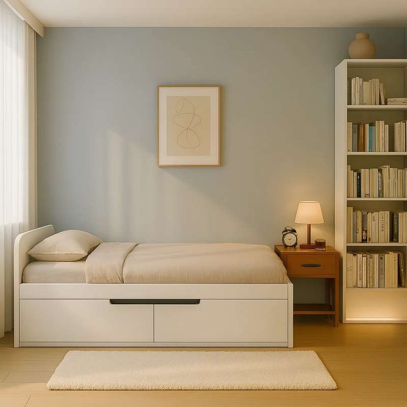 تخت خواب چوبی یک نفره مدل پاپ سایز 120×200 سانتی متر