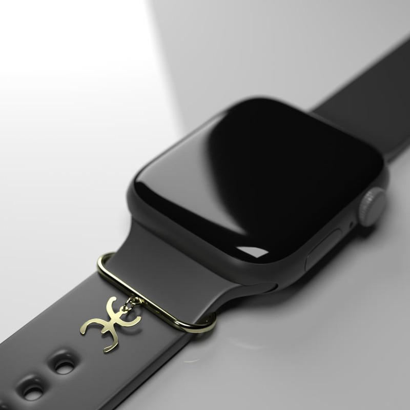 آویز ساعت طلا 18 عیار زنانه مدوپد مدل هندسی کد SK1-1808