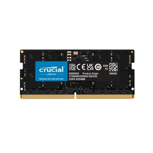 رم لپ تاپ کروشیال مدل ct16 ddr5 تک کاناله 16 گیگابایت فرکانس 4800 مگاهرتز تایمینگ cl40 ولتاژ کاری 1.1 ولت نوع so-dimm