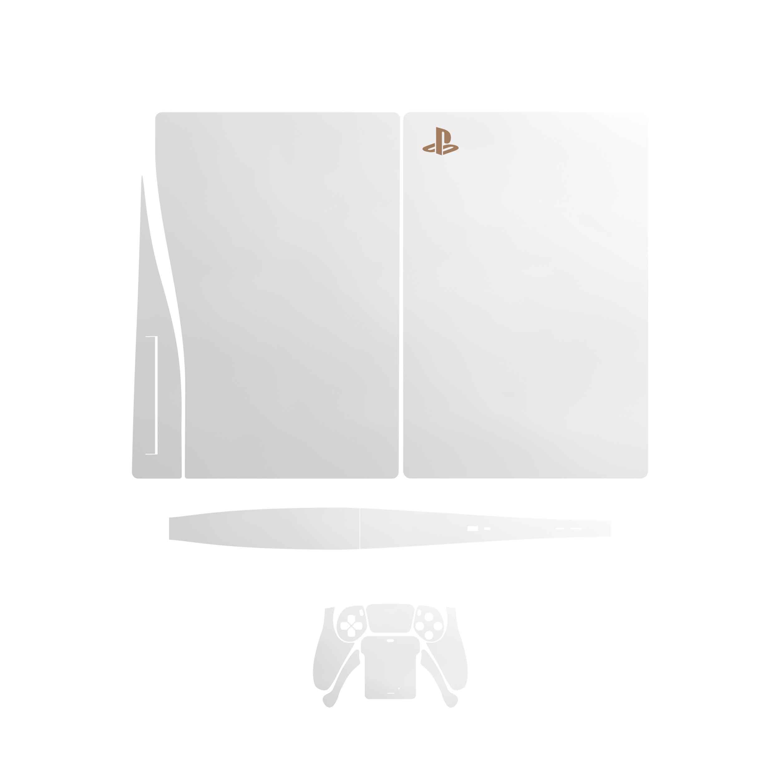 برچسب کنسول و دسته بازی PS5 ماهوت مدل Metallic-White