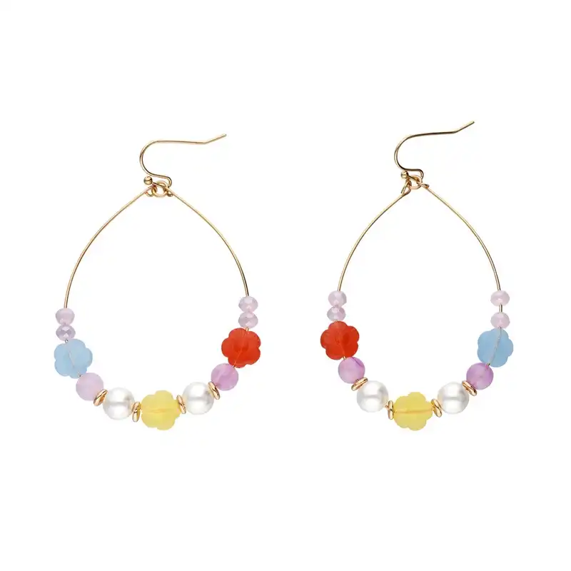 گوشواره زنانه مدل Beaded teardrop