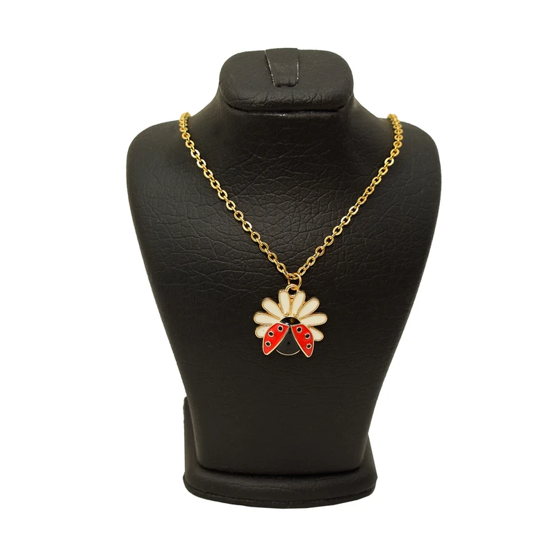 گردنبند زنانه دلنار گالری مدل بابونه و کفشدوزک