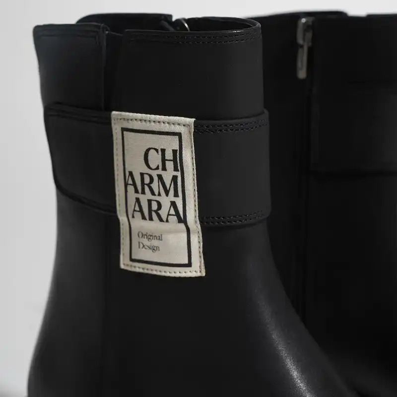 نیم بوت زنانه چرم آرا مدل Lena