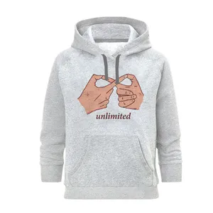 هودی زنانه مدل بی نهایت کد J223 رنگ طوسی