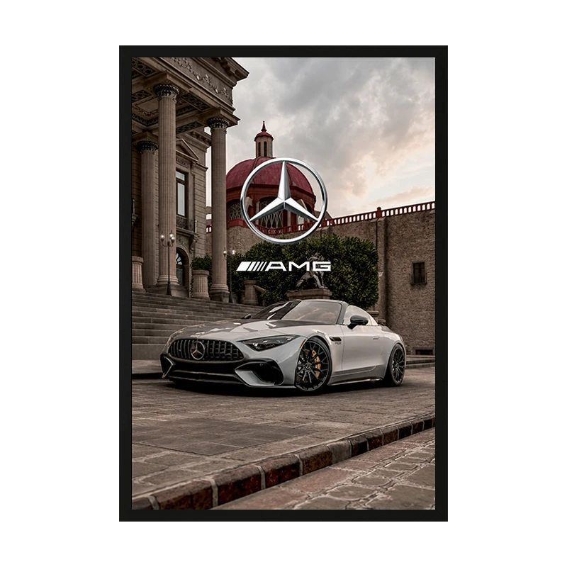 تابلو وین چیتا طرح بنز مدل AMG فریم مشکی
