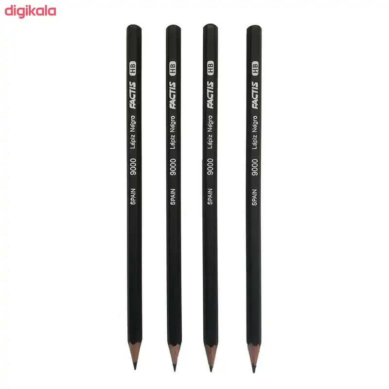 مداد مشکی فکتیس مدل lapiz negro 9000 کد 007 بسته 4 عددی