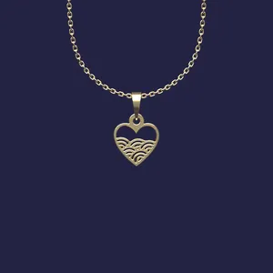 گردنبند طلا 18 عیار زنانه مدوپد مدل قلب کد Z2-1-1121