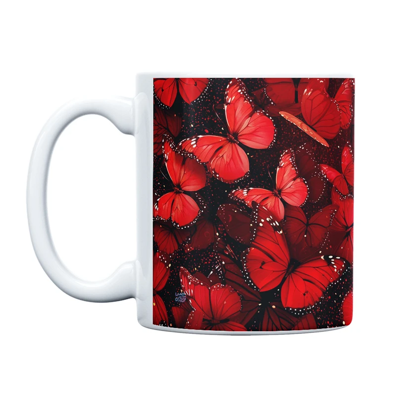 ماگ حس آمیزی طرح پروانه مدل کلاسیک کد 56