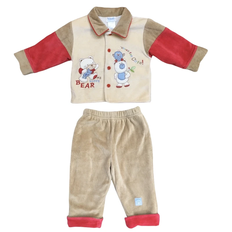 ست سویشرت و شلوار پسرانه مدل مخمل تدی بر