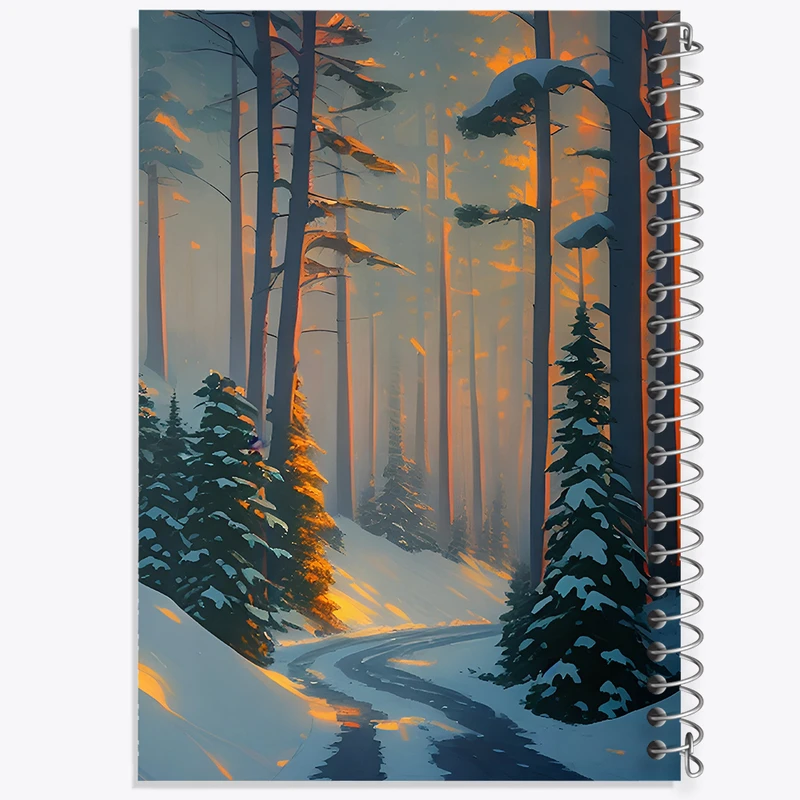 دفتر مشق 100 برگ خندالو طرح جنگل برفی کد F8247