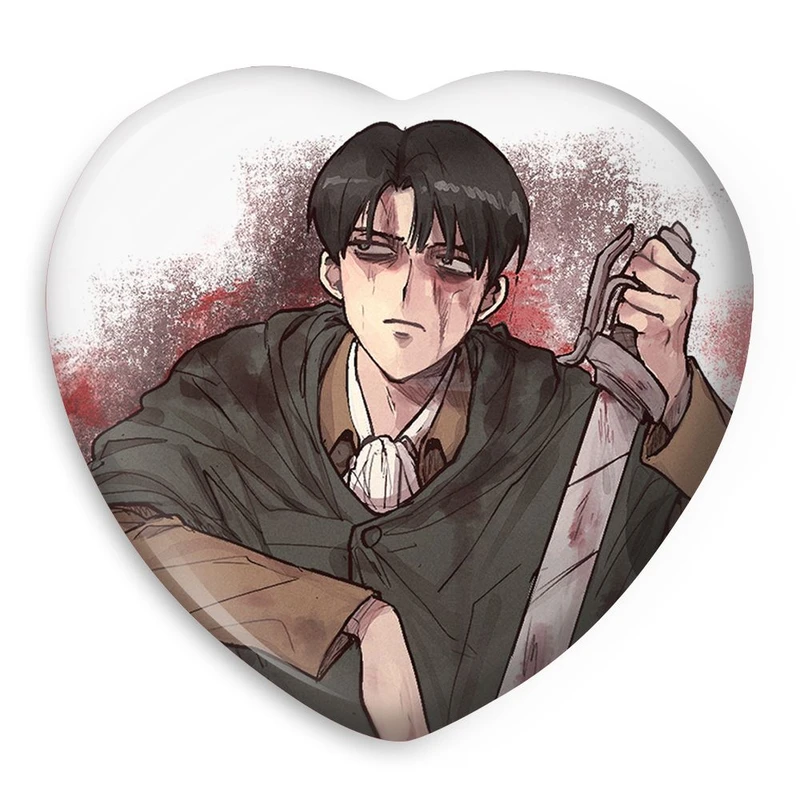 پیکسل خندالو طرح لیوای انیمه اتک آن تایتان Attack on Titan مدل قلبی کد 18604