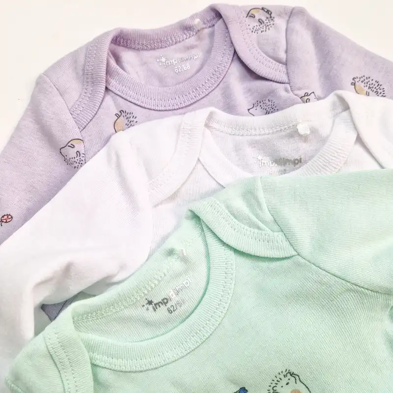 بادی آستین بلند نوزادی ایمپی دیمپی مدل SEP-I49 مجموعه 3 عددی