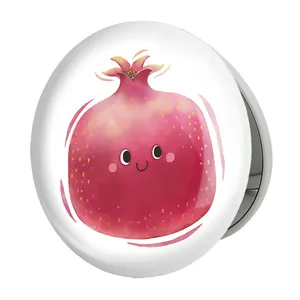 آینه جیبی خندالو طرح انار مدل تاشو کد 28416 