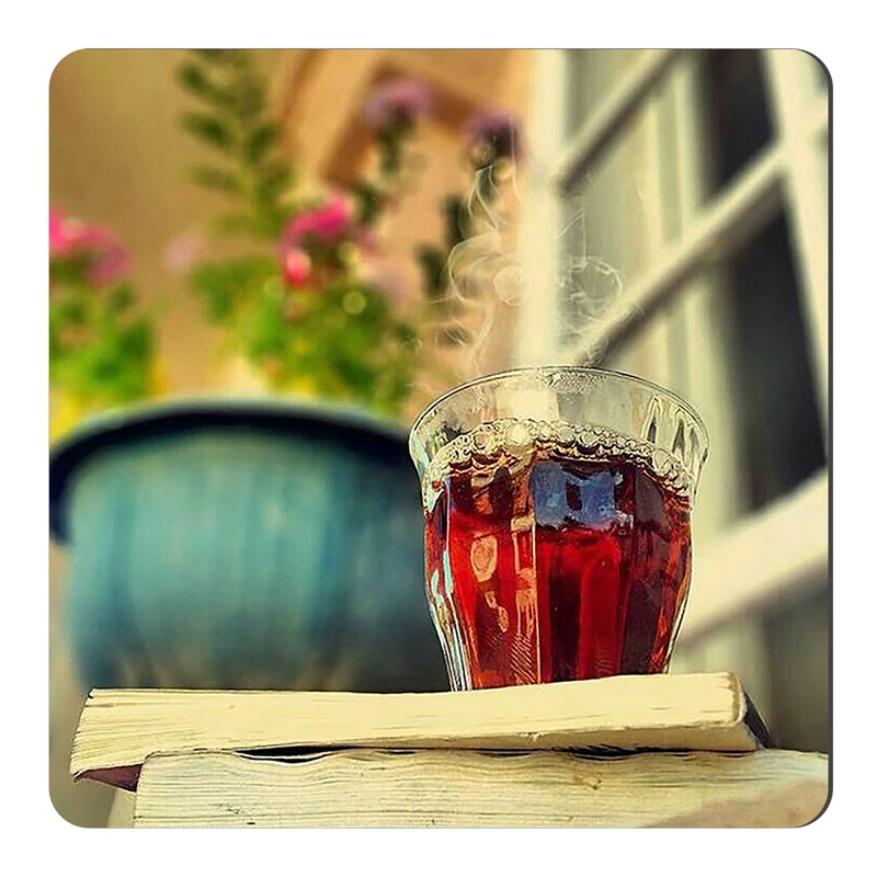 	 مگنت طرح لیوان چایی،کتاب و گلدان و گل کد wmg4081