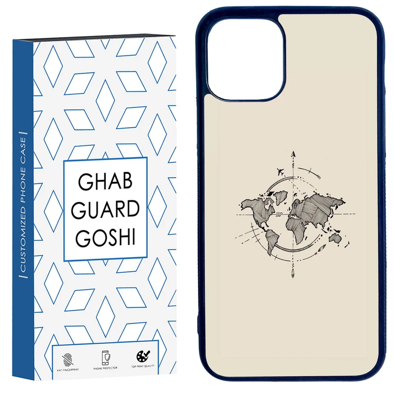 کاور قاب گارد گوشی طرح نقشه کد TPU-175 مناسب برای گوشی موبایل اپل Iphone 11 PRO