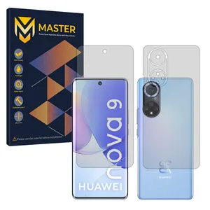 Master Resistant model transparent screen protector suitable for Huawei Nova 9 Mobile phone along with the back protector
