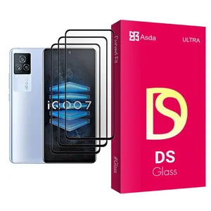 Asda DS Glass MIX003 Screen Protector For  iQOO 7 Pack Of 3