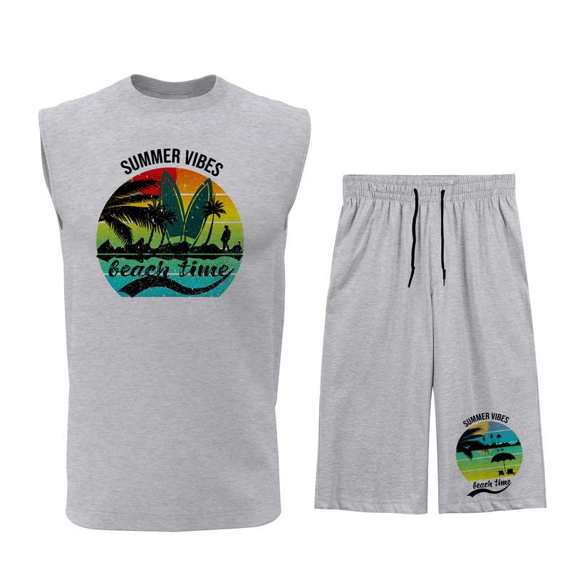 ست تاپ و شلوارک مردانه مدل S179G