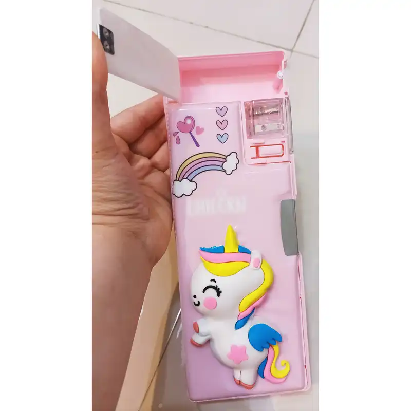 جامدادی مدل کتابی اسکوییشی دار طرح یونیکورن کد 02