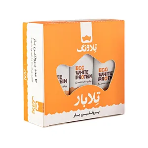پروتئین بار سفیده تخم مرغ تلاونگ با طعم بادام زمینی - 540 گرم بسته 12 عددی