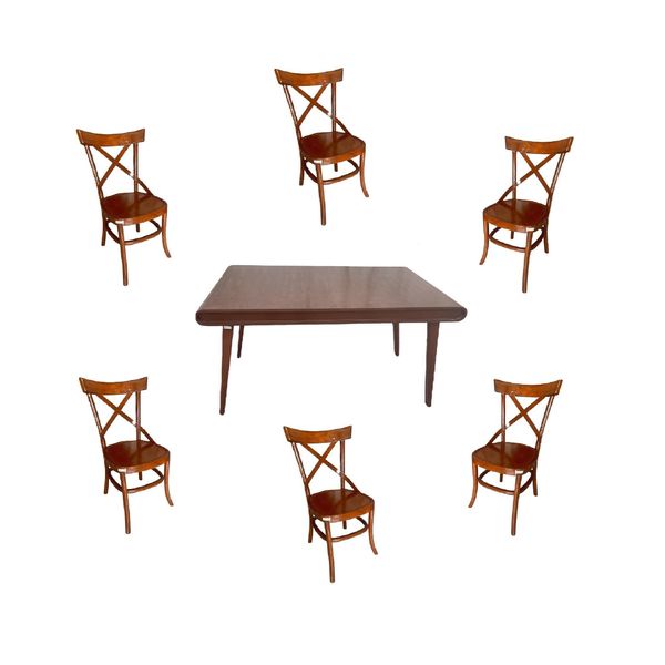 میز و صندلی ناهارخوری 6 نفره گالری چوب آشنایی مدل 813