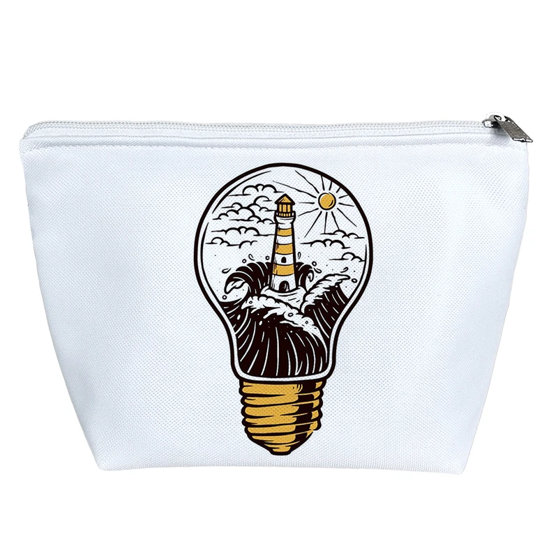 کیف لوازم آرایش دخترانه خندالو مدل لامپ و فانوس دریایی کد 5409