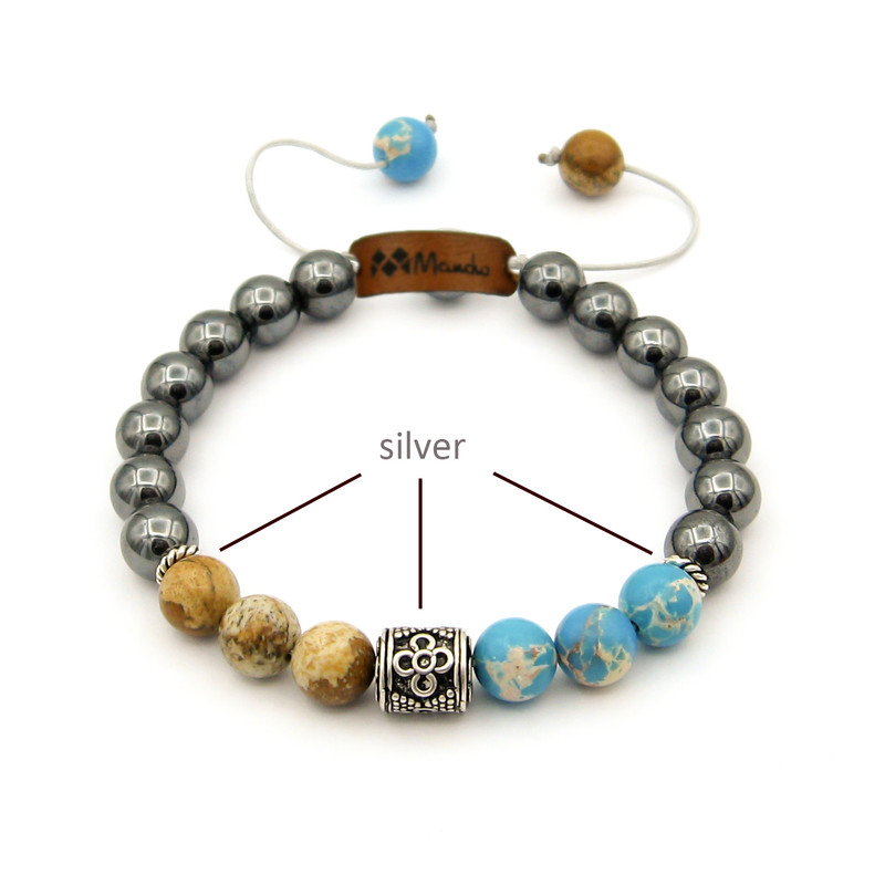 دستبند نقره مردانه مانچو مدل bs018 دستبند نقره مردانه مانچو مدل bs018