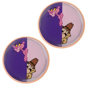 تراش مدل مخزن دار طرح انیمیشن پلنگ صورتی کد S12945 بسته دو عددی