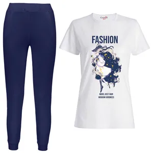 ست تی شرت و شلوار زنانه مدل 810