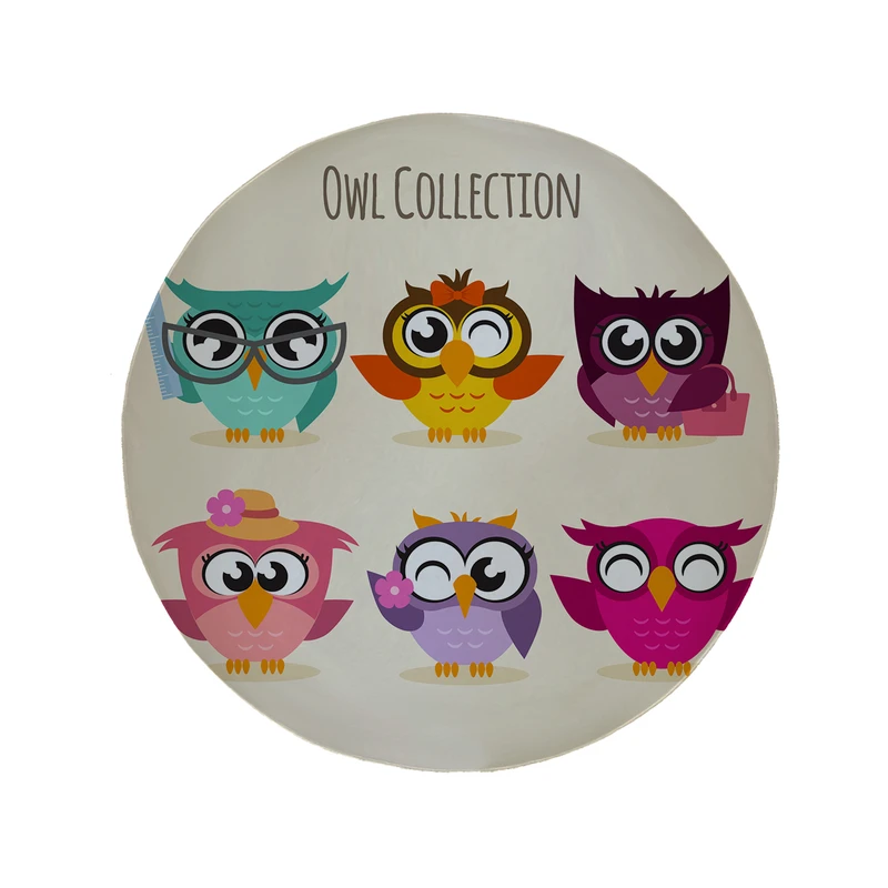 پادری مدل دایره طرح جغد کد 8402 سایز 90 × 90 سانتی متر