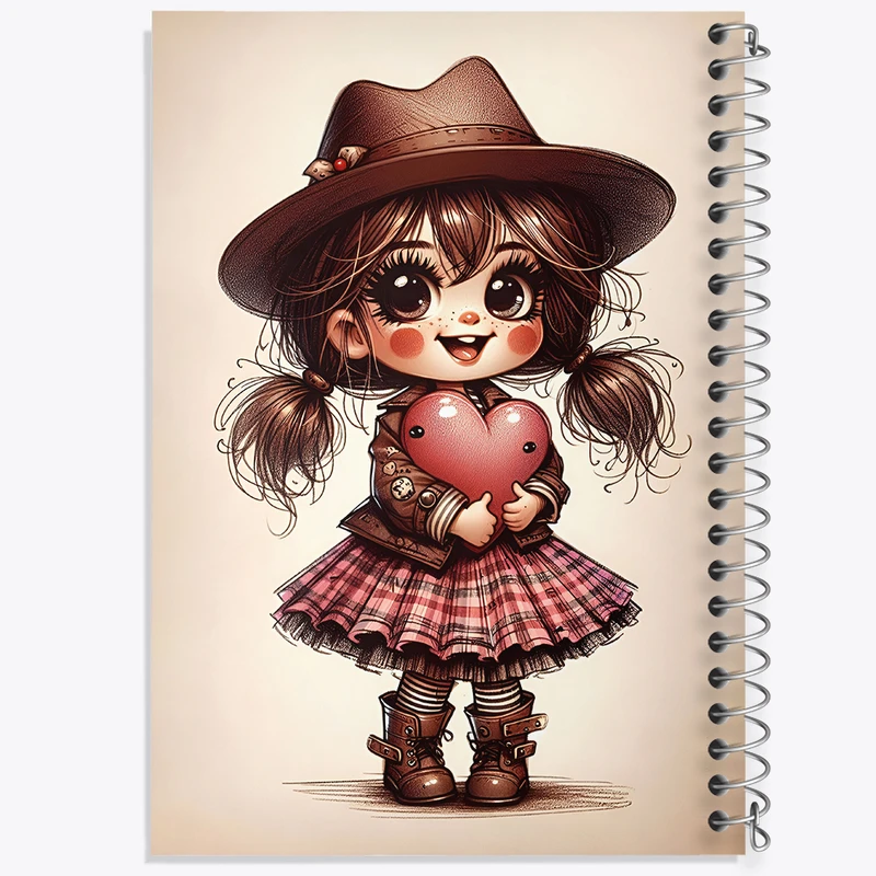 دفتر شطرنجی 50 برگ خندالو طرح دخترانه بامزه کد N4871