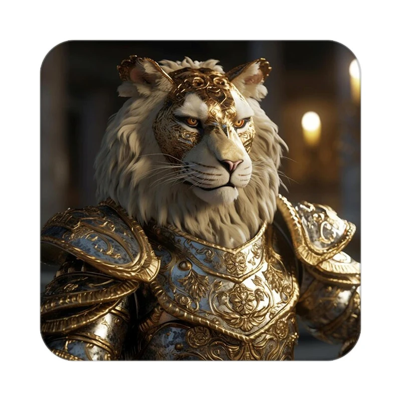 زیر لیوانی کاکتی طرح شیر مدل mp24283