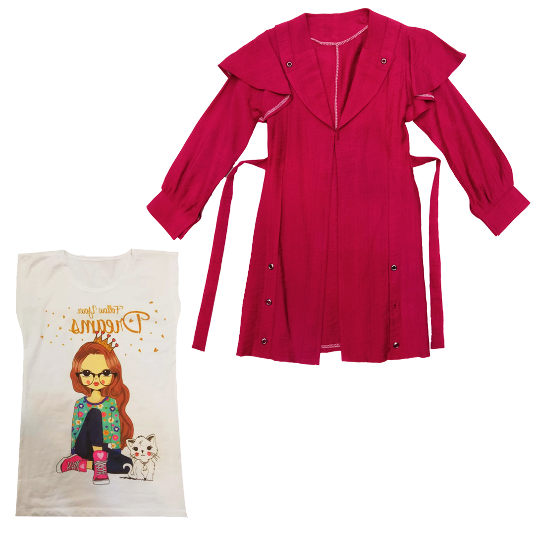 ست تونیک و مانتو دخترانه مدل 96