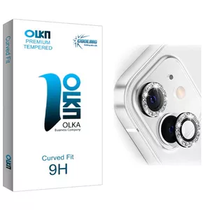 محافظ لنز دوربین کولینگ مدل Olka رینگی نگین دار مناسب برای گوشی موبایل اپل iPhone 11 / 12 / 12 Mini