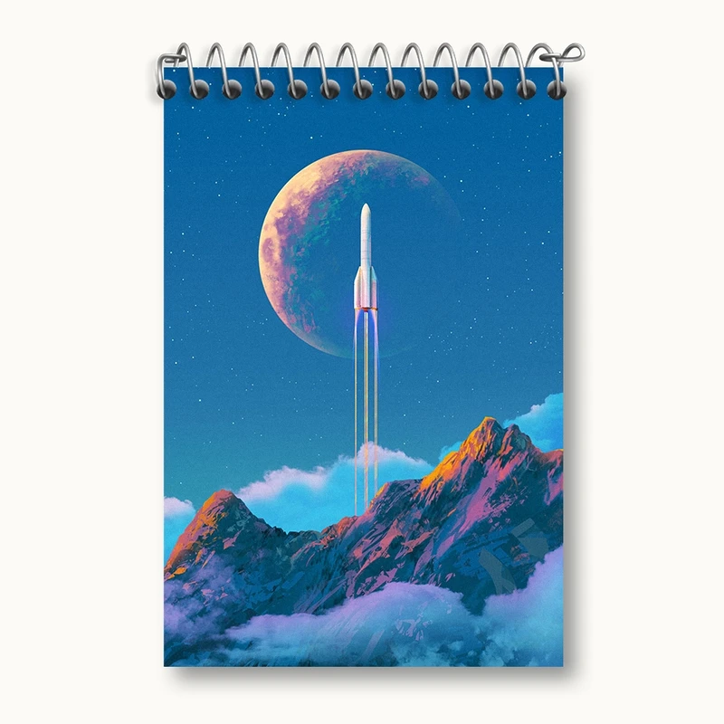 دفتر یادداشت 50 برگ خندالو مدل فضاپیما کد F1077