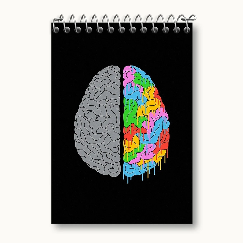 دفتر یادداشت 50 برگ خندالو مدل مغز Brain کد 31068