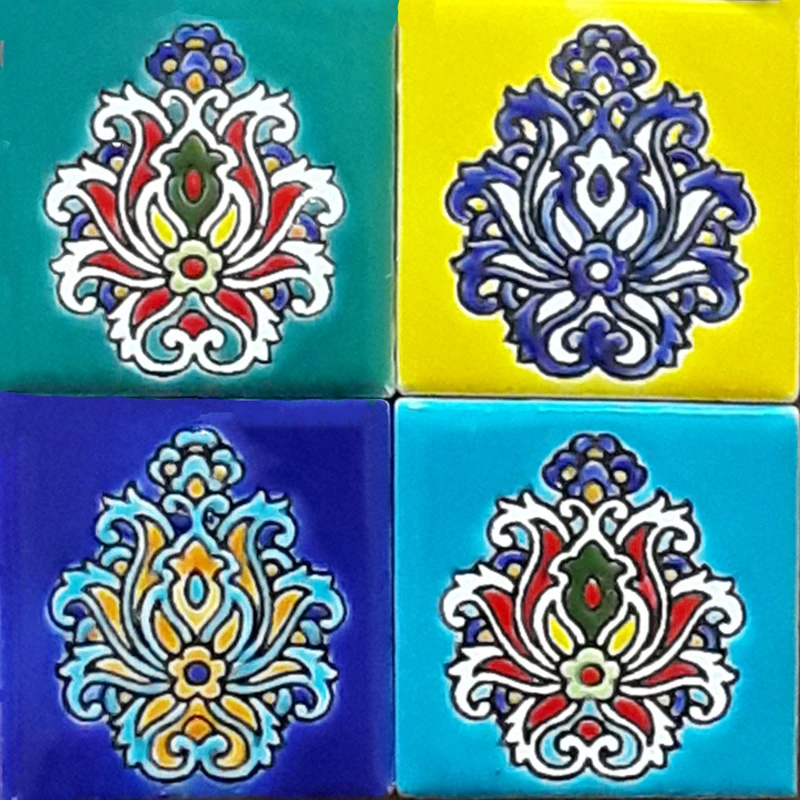 مگنت طرح گل شاه عباسی مجموعه 4 عددی
