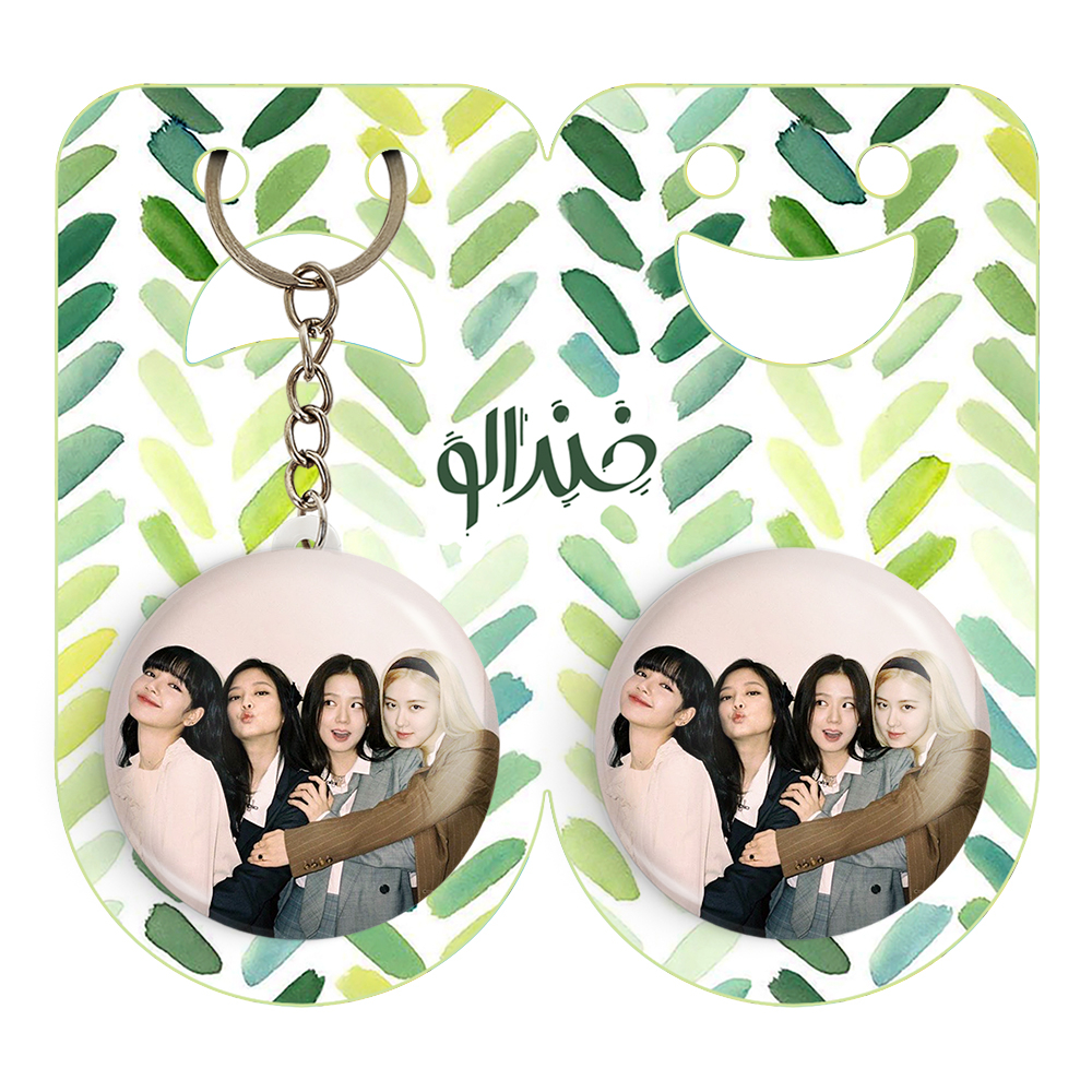 پیکسل خندالو مدل گروه بلک پینک کد 14553 به همراه جاکلیدی