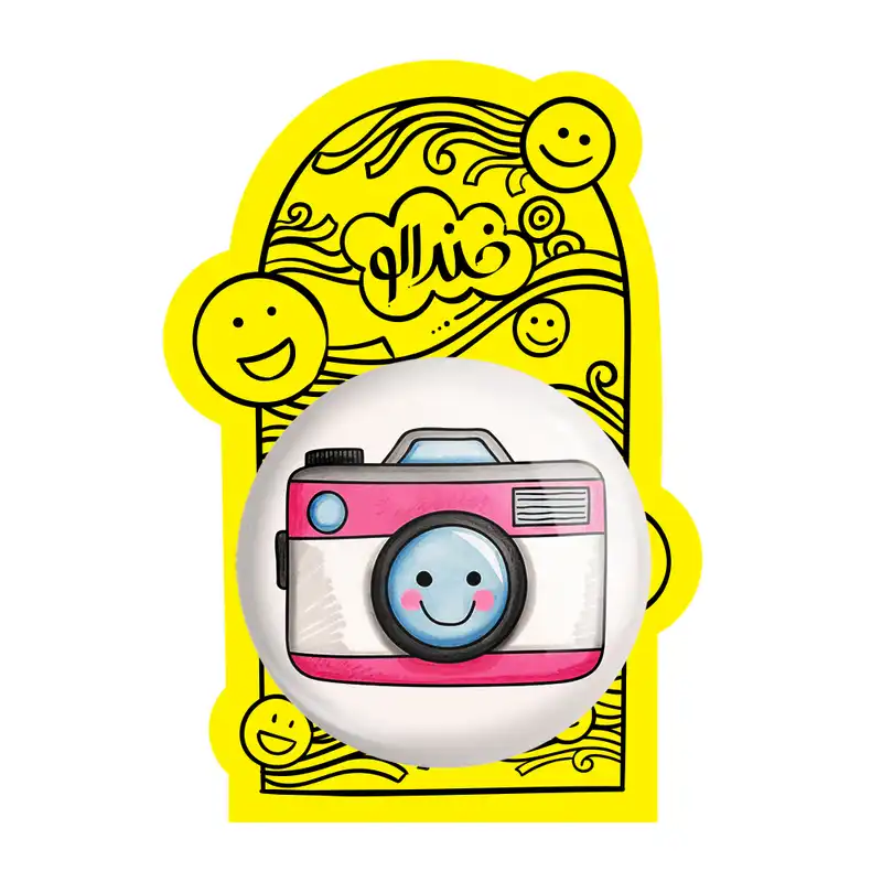 آینه جیبی خندالو طرح دوربین مدل تاشو کد 1734