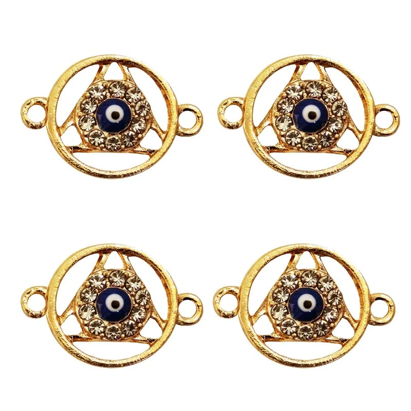 آویز دستبند مدل نگین دار چشم نظر کد 159 بسته 4 عددی