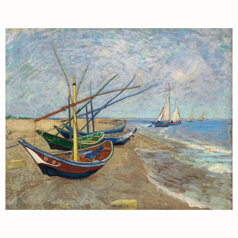 پوستر مدل  گوگ قایق‌ها در ساحل سنت ماری  