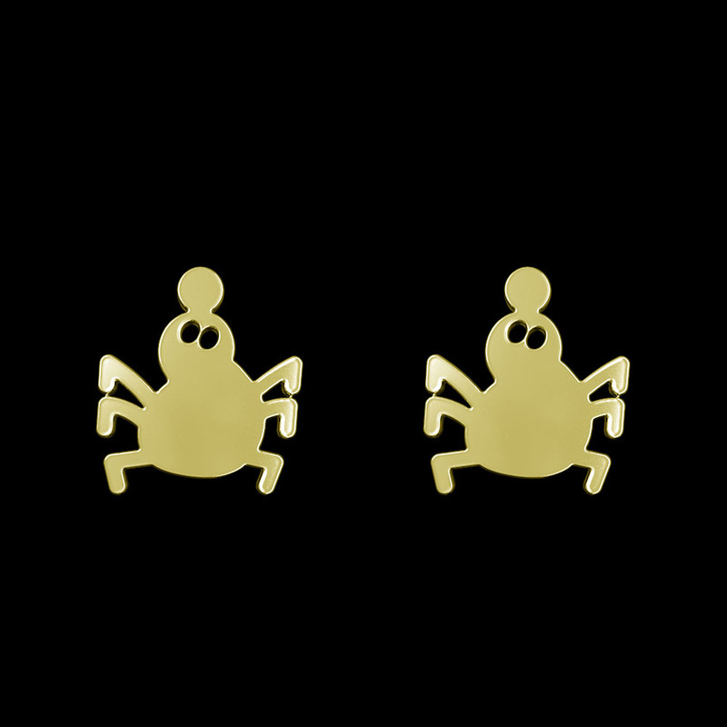 گوشواره طلا 18 عیار زنانه مدوپد مدل عنکبوت کد GA1-12891